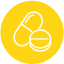 Stylized yellow number four illustration