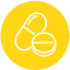 Stylized yellow number four illustration